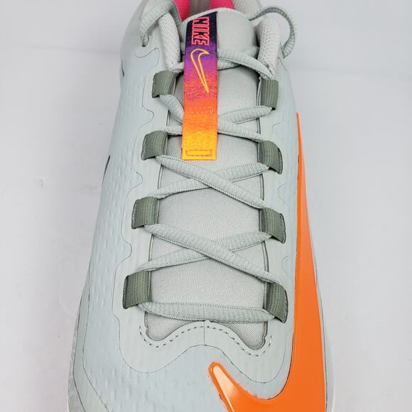 Nike Alpha Huarache El 4 LW MCS NRG Mens Size 16 Silver Orange Baseball Cleats main image 14